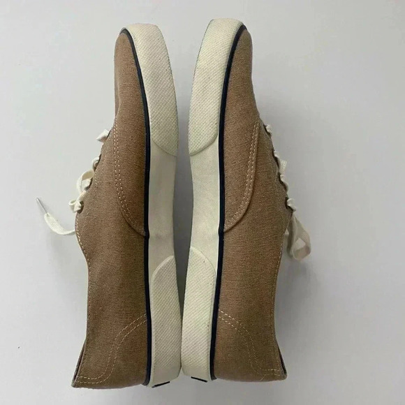 Sperry Top Sider Shoes Womens Brown Canvas Sz 8.5 Casual Boat Flats Memory Foam - Picture 2 of 5